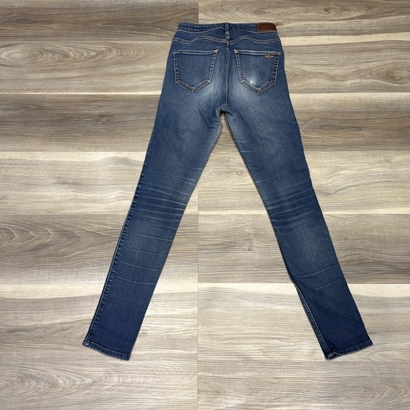 🏁 Hollister super high-rise skinny blue denim jeans size 25 - Picture 6 of 9